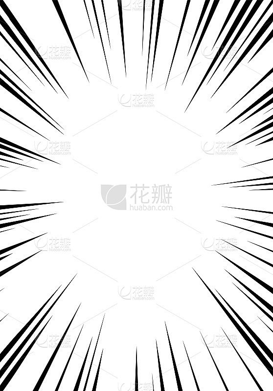 漫画线框架代表速度或爆炸。卡通喷画模板。