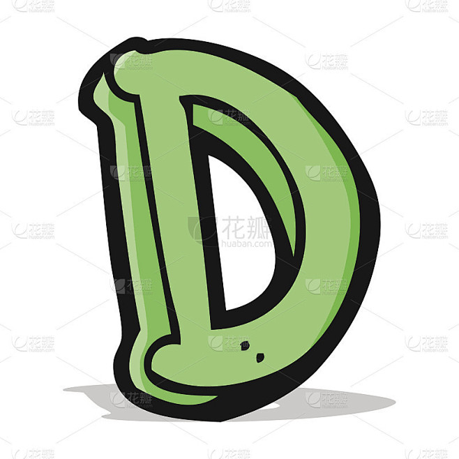 卡通字母D