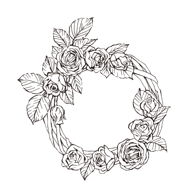 玫瑰花9_PNG线稿素描手绘植物花水仙菊...