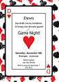 Game Night Casino Playing Card Poker Queen of Hearts Birthday Invitation Invite Printable on Etsy, $13.00