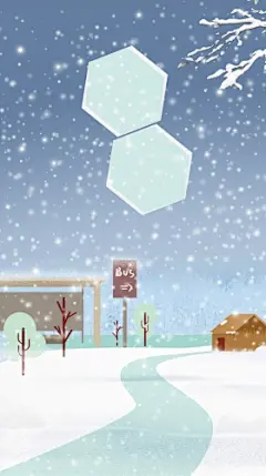 清新简约冬天手绘海报设计