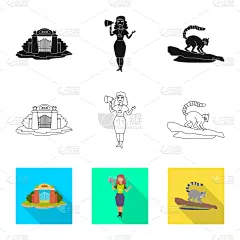 自然,愉悦,图标,猴子,可爱的,砖,植物群,公园,设计,布置