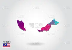 马来西亚,低多边形效果 ,国内著名景点,商务,几何形状,技术,现代,设计,做