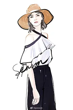 #jjseason插画# #season时尚插画#  -----时髦帽子搭配造型，你喜欢哪一款？ #刘涛#  #孙菲菲#  #唐嫣#  #汤唯#  #李冰冰# #王路平#   #赵丽颖#  #小s# #刘诗诗# | #插画狂想# @微博设计美学 ​​​​