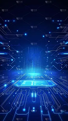 科技风系列蓝色科技感科技光效-空间通用背景素材素材-花瓣网
