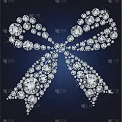 闪亮的丝带组成了许多钻石