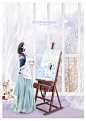 Snowman-E.Pcat_少女,小清新,雪,插画_涂鸦王国插画