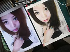 sunny丶手绘  的插画 彩色铅笔肖像画