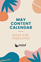 May Content Calendar Ideas and Templates #ContentCalendar #Holidays #SocialMedia