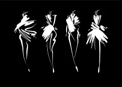 矢量,时装模特,草图,时尚插画,分离着色图片图片素材_ID:VCG41N889581024