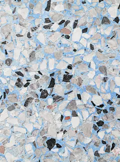 水磨石地板大理石表面图案和蓝色背景