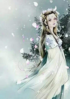 古风插画 女 古风手绘 （神情伤感）
