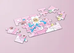 儿童玩具拼图文创样机