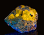 themineralogist:

Sodalite (yellow) under ultraviolet