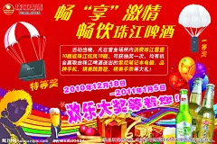珠江啤酒圣诞节活动海报源文件