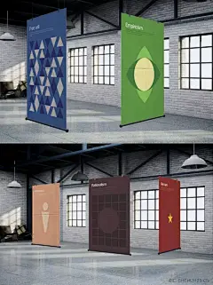 %name 布料质地卷轴广告海报样机模板 The Fabric MockUp