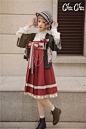 NyaNya Lolita -Love and Death- Wa Lolita High Waist JSK Short Version