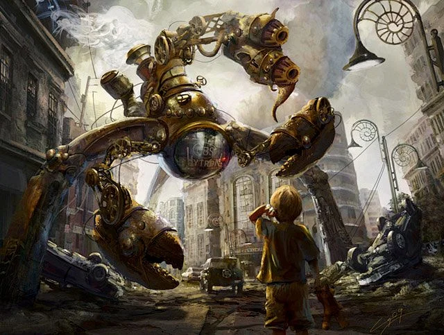 30张幻想的Steampunk(蒸汽朋克)插画欣赏-花瓣网