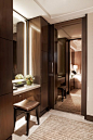 Studio Room Vanity Area at Marriott Singapore, designed by HBA/Hirsch Bedner Associates