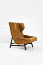 Gianfranco Frattini; #877 Walnut Lounge Chair for Cassina, 1959.