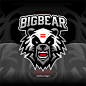 英文logo-插画logo-动物logo-熊logo-个性logo