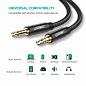 Amazon.com: UGREEN 3.5 毫米辅助音频电缆兼容 iPhone、iPad 或智能手机、平板电脑、媒体播放器 6ft: Electronics