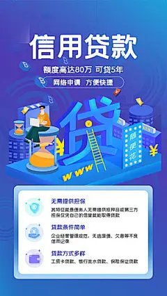 金融理财投资信贷海报