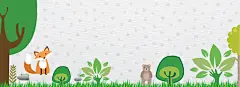 植树节矢量绿色海报banner背景高清素材 绿叶 免费下载 页面网页 平面电商 创意素材