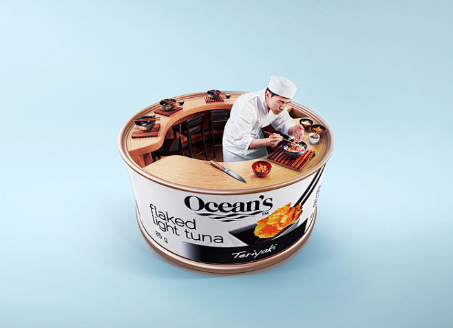 Ocean's罐头食品系列创意广告欣赏