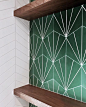 Studio Cement Tile | Hex Bakery Vert Fonce | Cement Tiles in Stock ready to ship