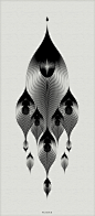 线稿动物纹图Animals Drawn with Moiré Patterns