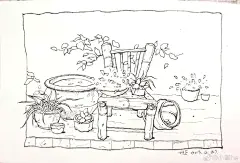 【先来张线稿】
钢笔淡彩超话#绘画#每天画唠超话手绘超话 ​​​​