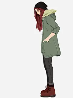 长发女孩免抠素材_新图网 https://ixintu.com 卡通手绘 女孩插画 气质女孩 漂亮女孩