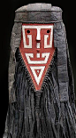 Tamoko mask    Wayana-Aparai people, Northern Amazon, Brazil    50 inches, pounded bark cloth and grasses: