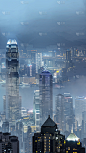建筑系列通用雾中城市背景图片背景素材