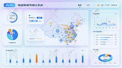 从小丑到大~采集到2.5D-浅色大屏UI