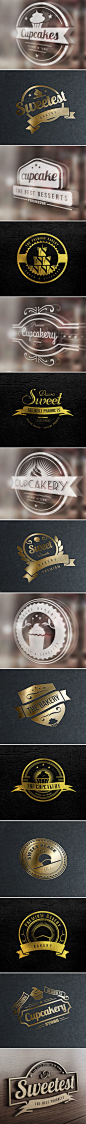 (1) 15 Bakery Cupcakes and Cakes Labels & Badges Logos by Design District, via Behance | Smooch | Pinterest