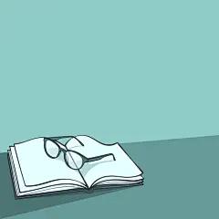 卡通文艺世界读书日手绘书本海报背景素材