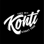 Konti Street Food黑白风格的汉堡餐厅品牌形象设计