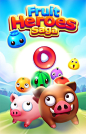 【新提醒】Fruit Heroes saga 游戏ui界面设计-UI设计网uisheji.com - #UI#