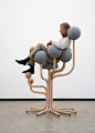 #设计第二自然#
设计师Peter Opsvik设计的几把形态奇异的椅子，脑洞略大。