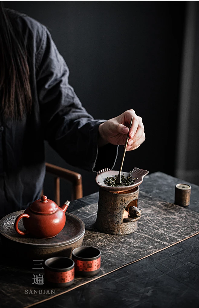 三遍焙茶烤茶器橘子炒茶煮茶温茶加热茶叶烧烘茶炉蜡烛底座提香器-淘宝网-花瓣网