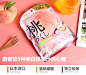 日本进口零食扇雀饴本铺5种类白桃果汁夹心糖水蜜桃桃子糖硬糖3包-tmall.com天猫