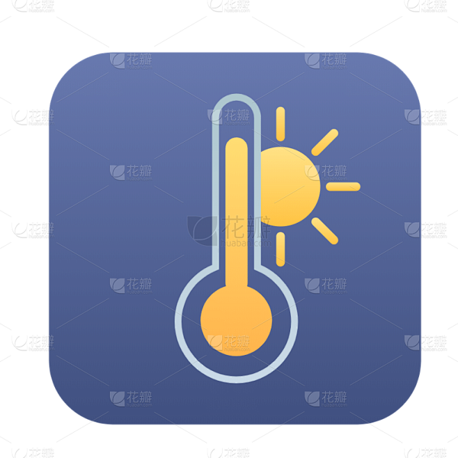 ICON-扁平天气icon-升温