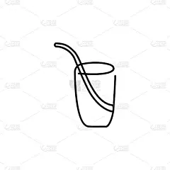 连续单画一线玻璃用吸管手绘的画剪影。线的艺术。
