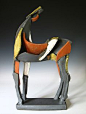 Slab-Built Horse Looking Back: Jeri Hollister: Ceramic Sculpture | Artful Home