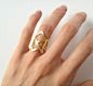 gold ring  24K gold plated bronze ring   by katerinaki1977 on Etsy, $40.00