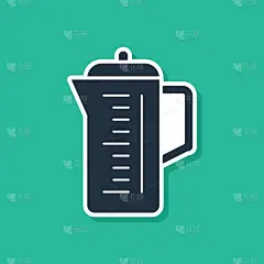 分离着色,茶壶,蓝色,计算机图标,绿色背景,茶,饮料,传统,热,咖啡