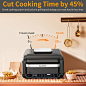 Amazon.com: Geek Chef Smart Air Fryer & Indoor Grill Combo, 6 Steak, 6-Serving, Video Recipes & 10-in-1 Cooking Functions, Air Fryer, Roast, Pizza, Grill & Dehydrate, Smokeless & Oilless Electric Contact Griddle, with Removable Non-Stick P