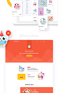 Stickerbuzz: Creative E-Commerce Website Design Concept : Sticker Buzz is a experimental project based on “Landing Free UIKit” for any kind of E-Commerce website . We planned to make it little bit different then the other sticker market on web. We saw mos